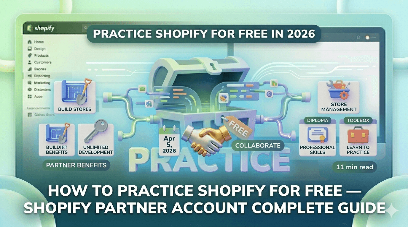 How to Practice Shopify for Free — Shopify Partner Account Complete Guide